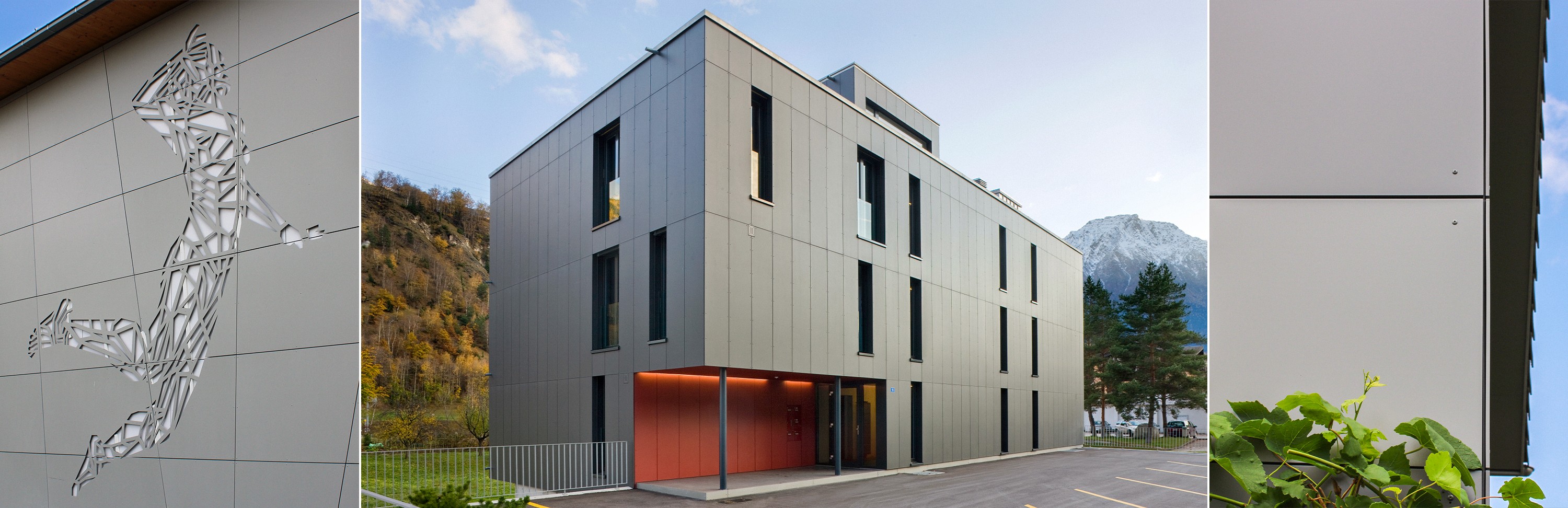 CELLON classic Fassadenplatte, grossformatig, Referenzprojekt Schweiz